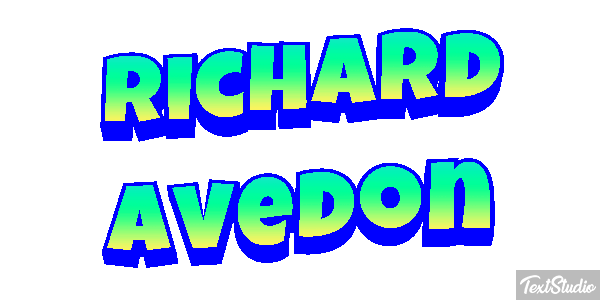 Richard Avedon Text effect