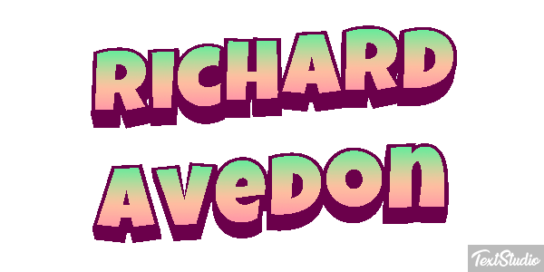 Richard Avedon Text effect