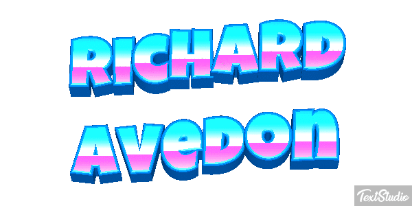 Richard Avedon Text effect