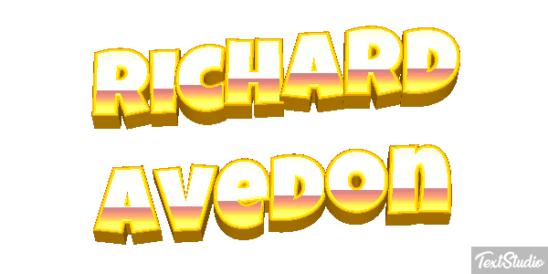 Richard Avedon Text effect