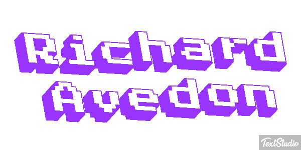 Richard Avedon Text effect