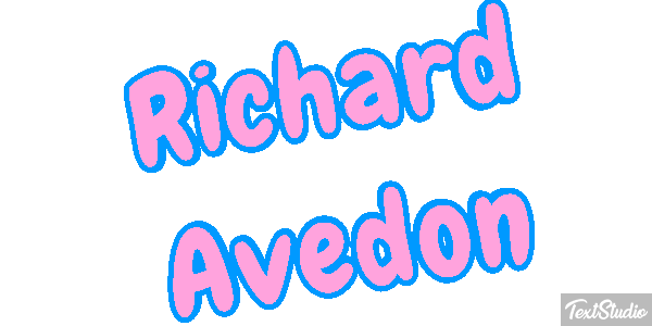 Richard Avedon Text effect