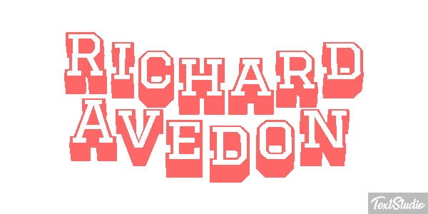 Richard Avedon Text effect