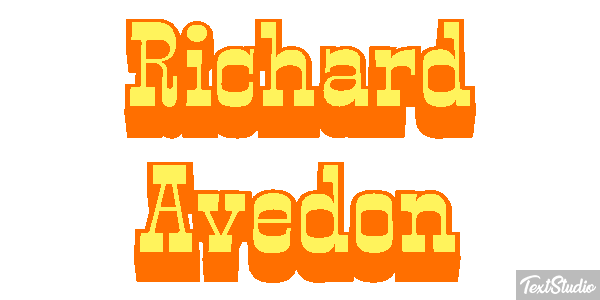 Richard Avedon Text effect