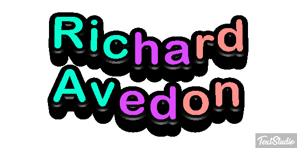 Richard Avedon Text effect