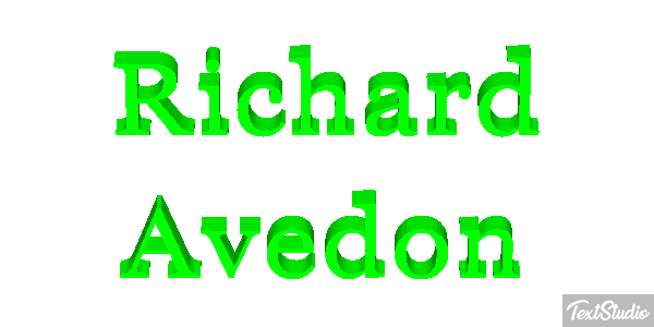 Richard Avedon Text effect