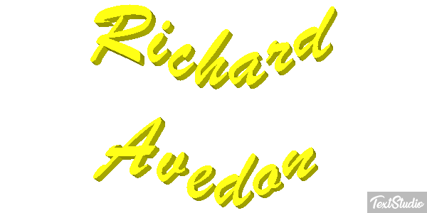 Richard Avedon Text effect