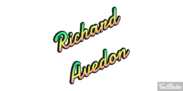 Richard Avedon Text effect