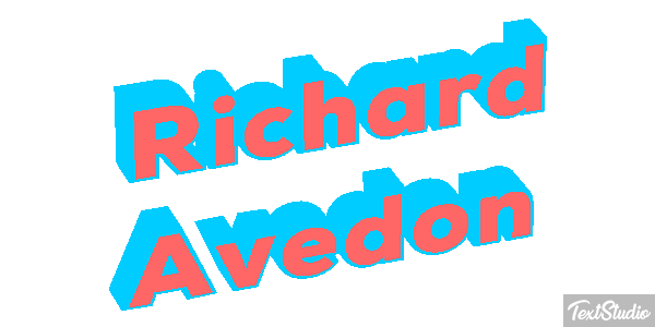 Richard Avedon Text effect