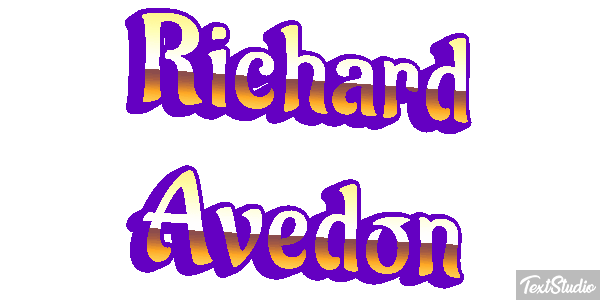 Richard Avedon Text effect