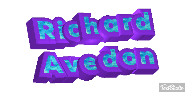 Richard Avedon Text effect