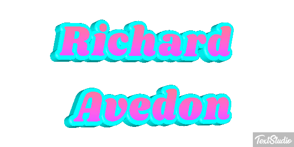 Richard Avedon Text effect