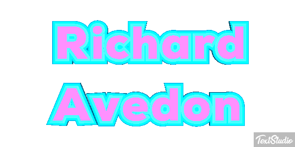 Richard Avedon Text effect