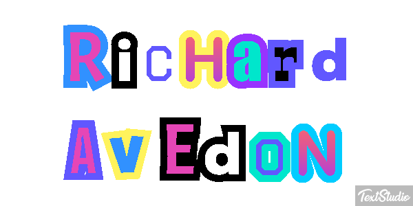 Richard Avedon Text effect