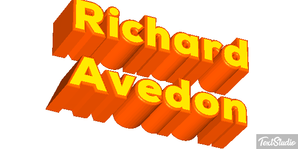 Richard Avedon Text effect