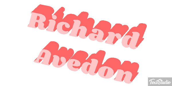 Richard Avedon Text effect