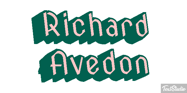 Richard Avedon Text effect
