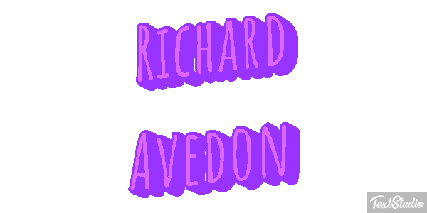 Richard Avedon Text effect