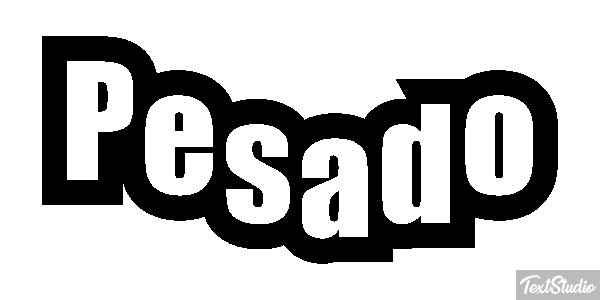 Pesado Efeito do texto