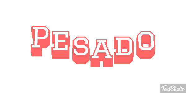 Pesado Efeito do texto