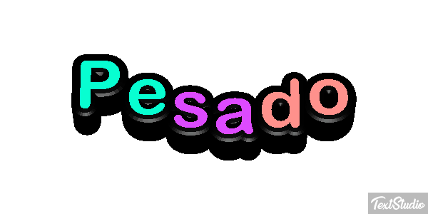 Pesado Efeito do texto