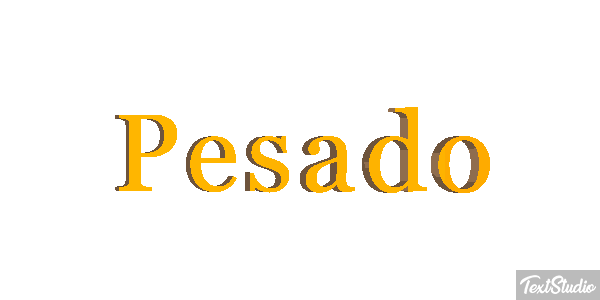 Pesado Efeito do texto
