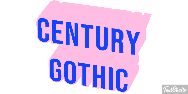 Century Gothic Text effect