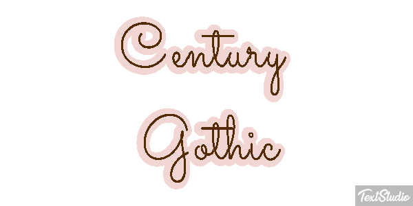 Century Gothic Text effect
