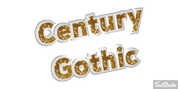 Century Gothic Text effect