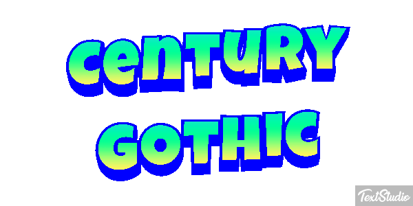 Century Gothic Text effect