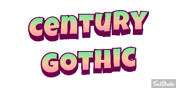 Century Gothic Text effect