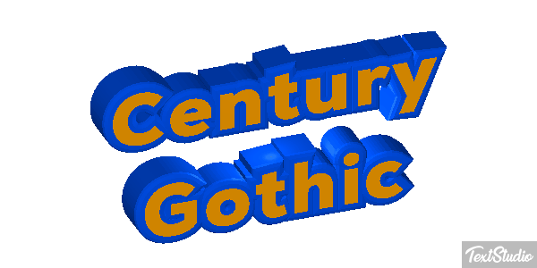 Century Gothic Text effect