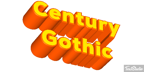 Century Gothic Text effect