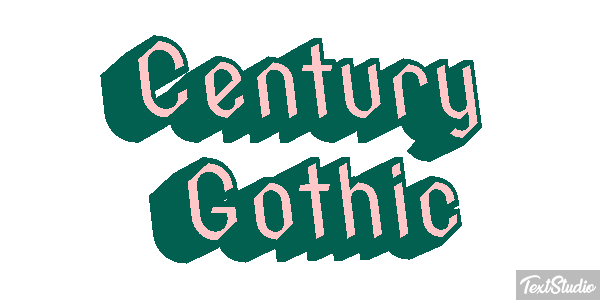Century Gothic Text effect