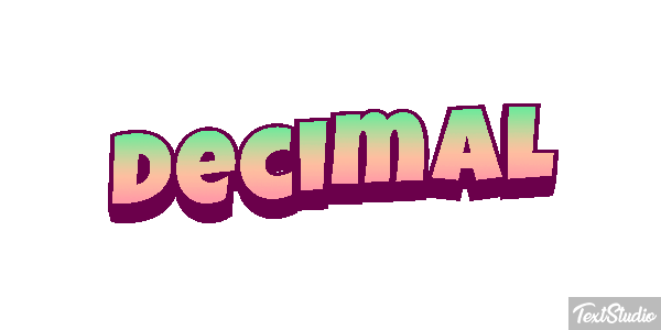 Decimal テキスト効果