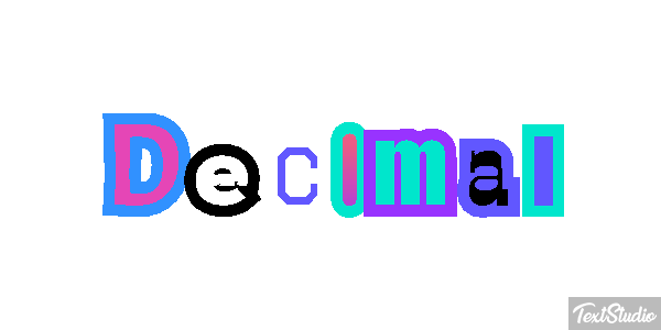 Decimal テキスト効果