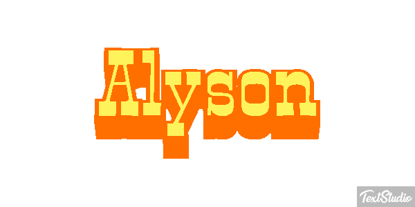 Alyson Effetto testo