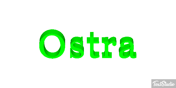 Ostra Efeito do texto