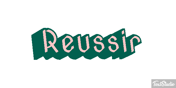 Réussir Текстовый эффект