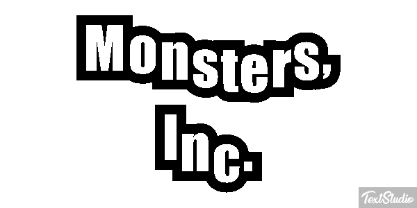 Monsters, Inc. Texteffekt