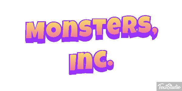 Monsters, Inc. Texteffekt