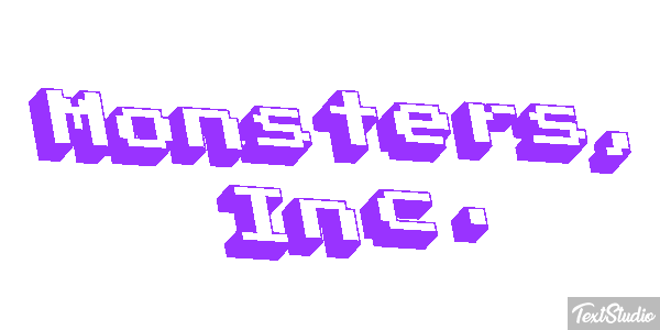 Monsters, Inc. Texteffekt