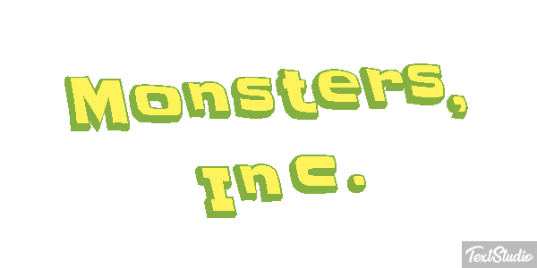 Monsters, Inc. Texteffekt