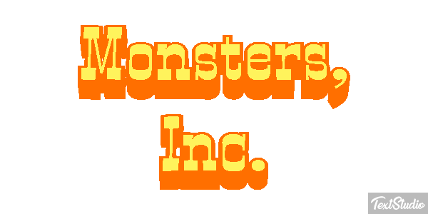 Monsters, Inc. Texteffekt