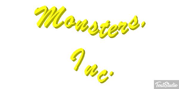 Monsters, Inc. Texteffekt