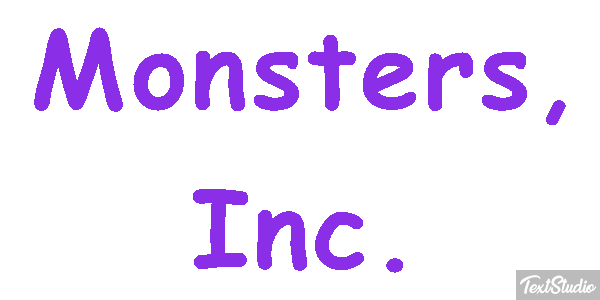 Monsters, Inc. Texteffekt