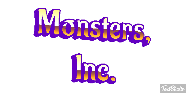 Monsters, Inc. Texteffekt