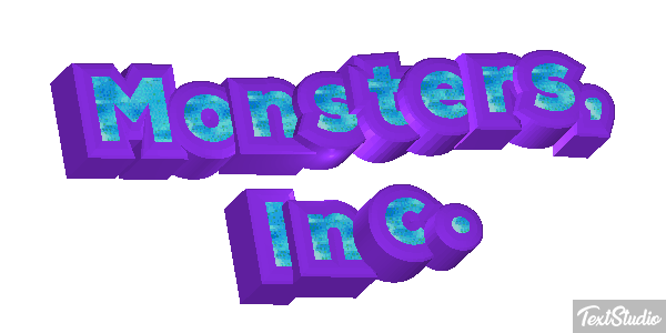 Monsters, Inc. Texteffekt