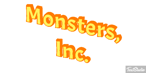 Monsters, Inc. Texteffekt
