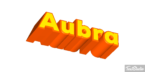 Aubra Text effect